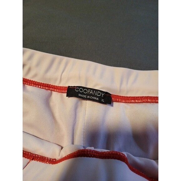 Coofandy 5" Inseam Red White Swim Trunk Men's Size XL - Picture 3 of 7